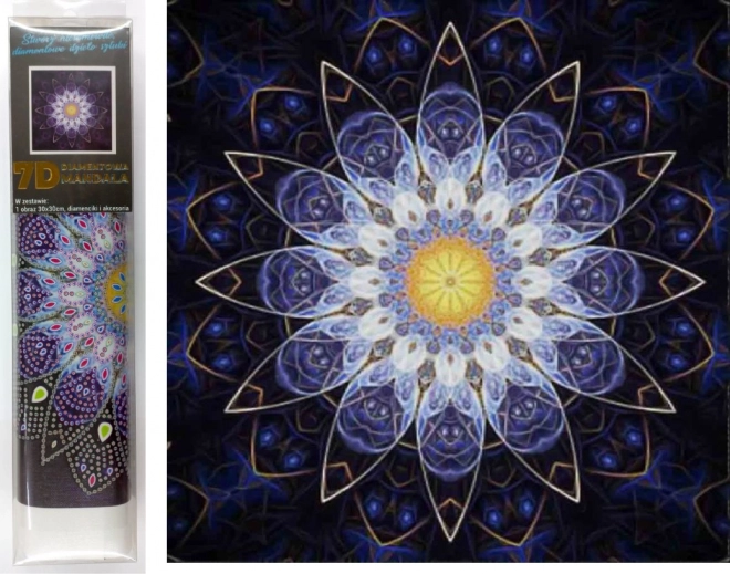 Norimpex Diamantové slikanje 7D Modra mandala 30x30cm