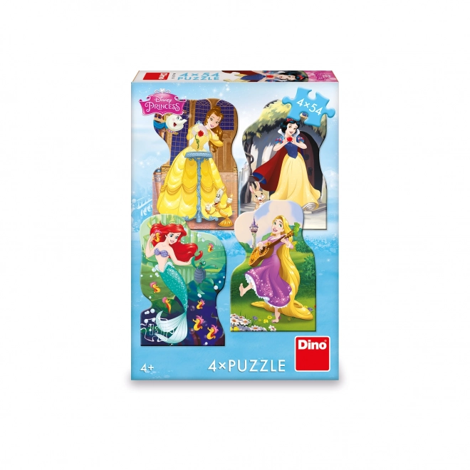 DINO sestavljanka Disney princese 4x54 kosov