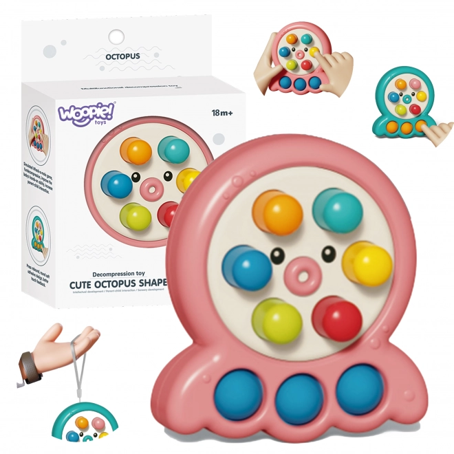 WOOPIE Igra Spretnosti Zabijanje Krta Hobotnica Roza 2v1