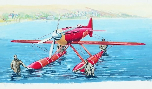Model Macchi Castoldi M.C.72 1:48 17,5x19cm v škatli 31x13,5x3,5cm