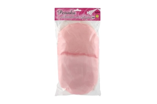 Odeja z vzglavnikom - odejica za lutke v posteljici/vozičku mešanih barv v vrečki 20x40x5cm