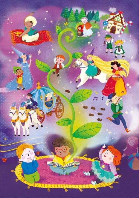 Clementoni bleščeč puzzle Čas pravljic 104 kosov