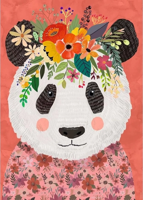 Sestavljanka 1000 kosov HEYE panda iz kolekcije Floral Friends