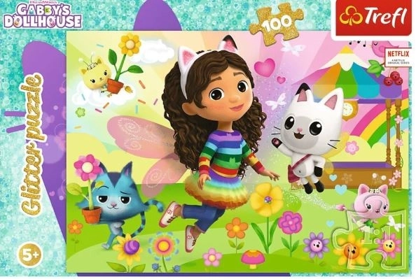 Sestavljanka 100 kosov Glitter Glitter Gabi Gabbyjeva hiša lutk