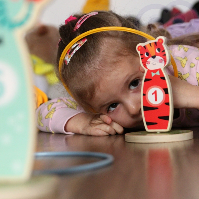 Lesena spretnostna igra Tooky Toy - met na cilj živali