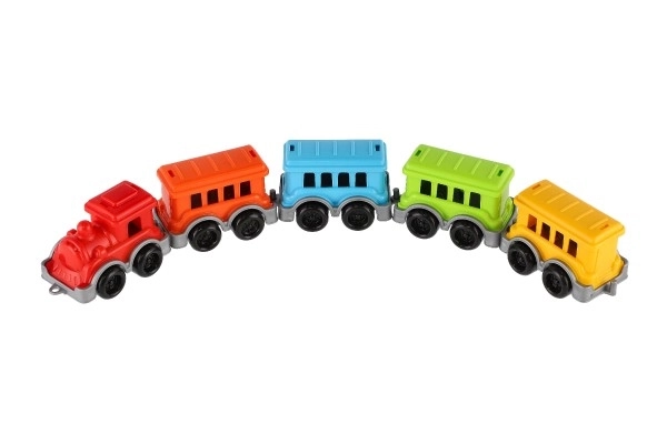 Lokomotiva/Vlak + 4 vagoni plast v mreži 5x24x10cm