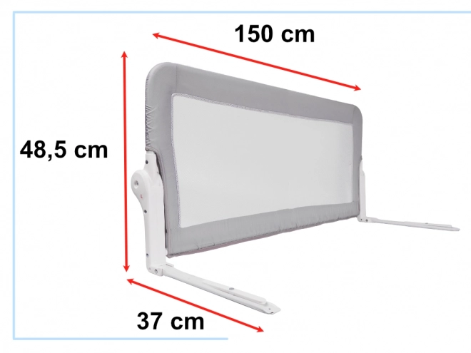 Varnostna zapora za postel 150 cm siva