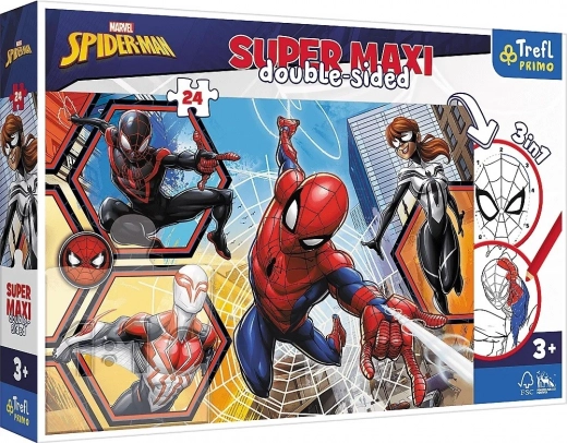 Dvostranske sestavljanke Spider-Man Super Maxi 24 kosov