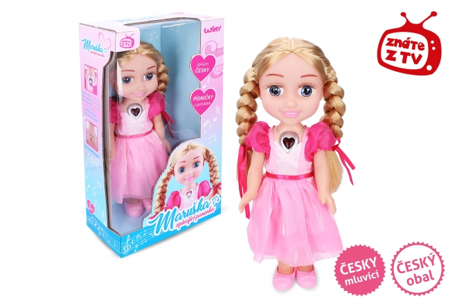 Pojoča lutka Maruška 33 cm - češka embalaža