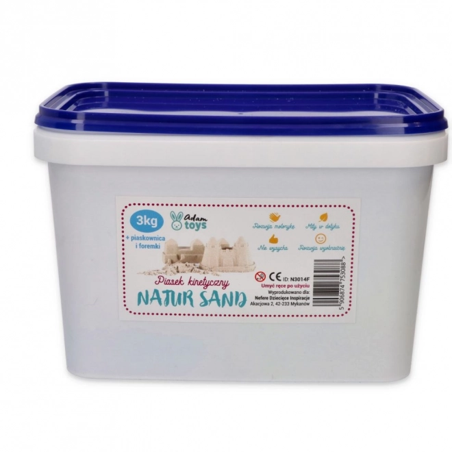NaturSand kinetični pesek 3 kg s kalupi in peskovnikom