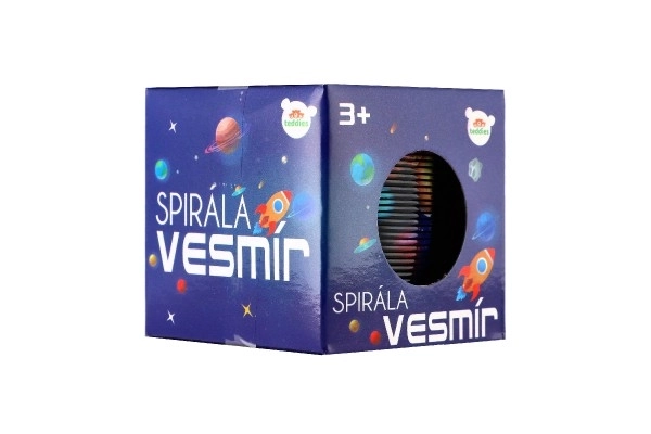 Spirala/fedr vesolje plast premer 6,5cm 2 barvi v škatlici 7x7x7cm