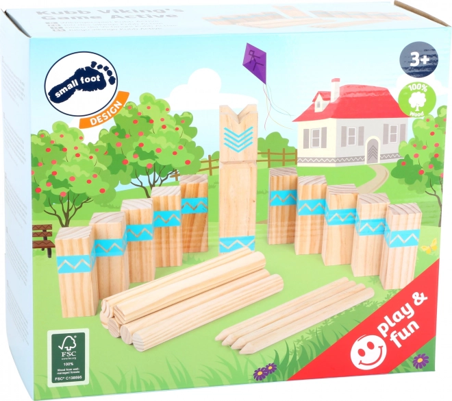 Majhne lesene Kubb kocke Viking