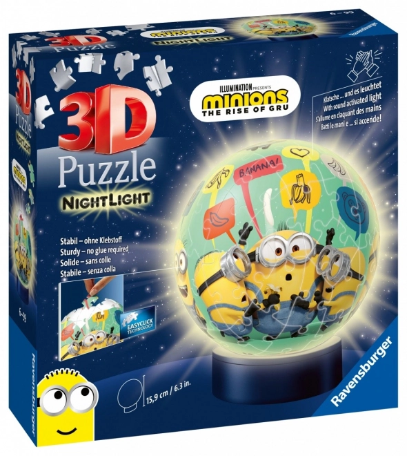 3D sestavljanka žareča žoga Minioni