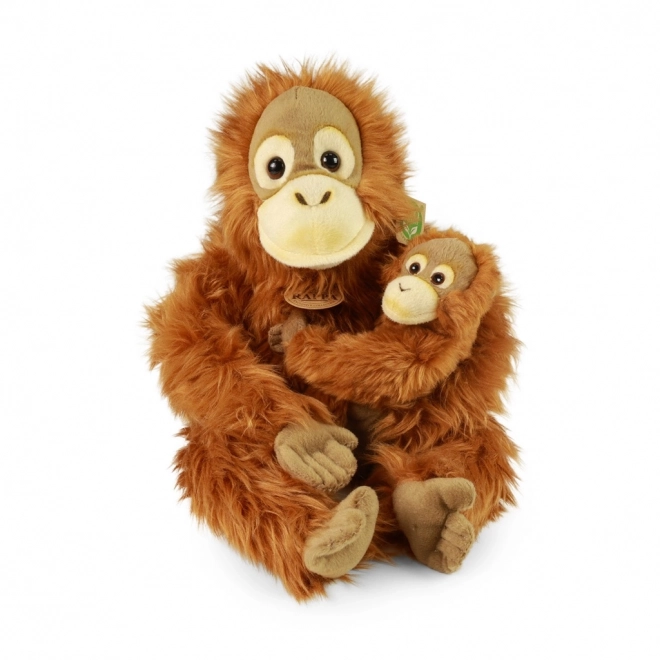 Plišasti orangutan z mladičkom 28 cm EKO-PRIJAZEN