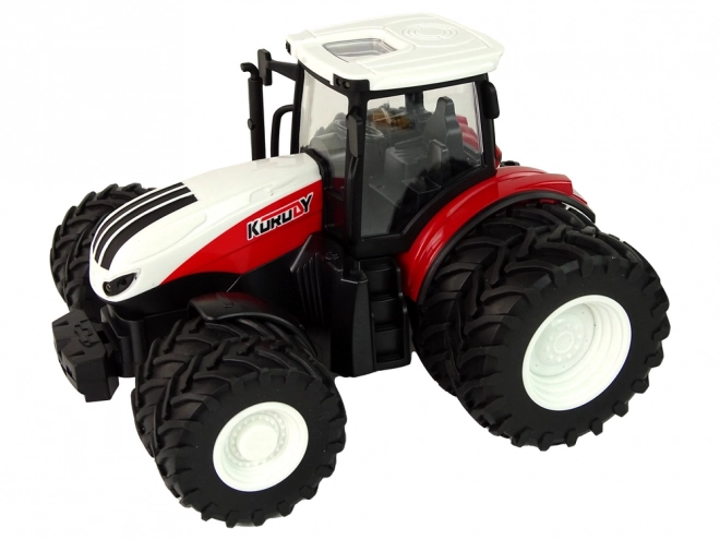 Daljinsko voden traktor s prikolico 1:24 rdeče-zelen