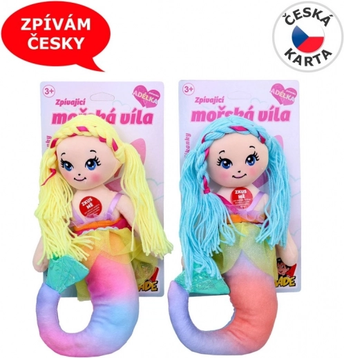 Tekstilna morska deklica z zvokom 38 cm