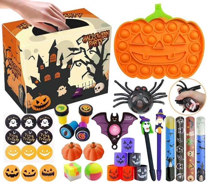 Senzorični antistresni komplet halloweensih fidget igrač in pop it