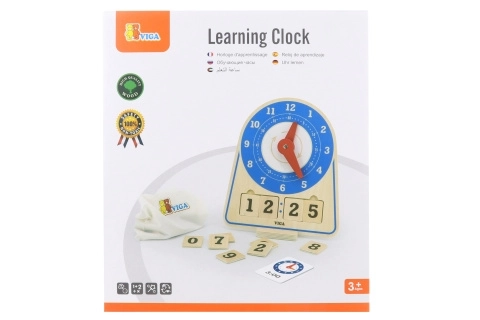 Viga lesena ura za učenje časa Montessori