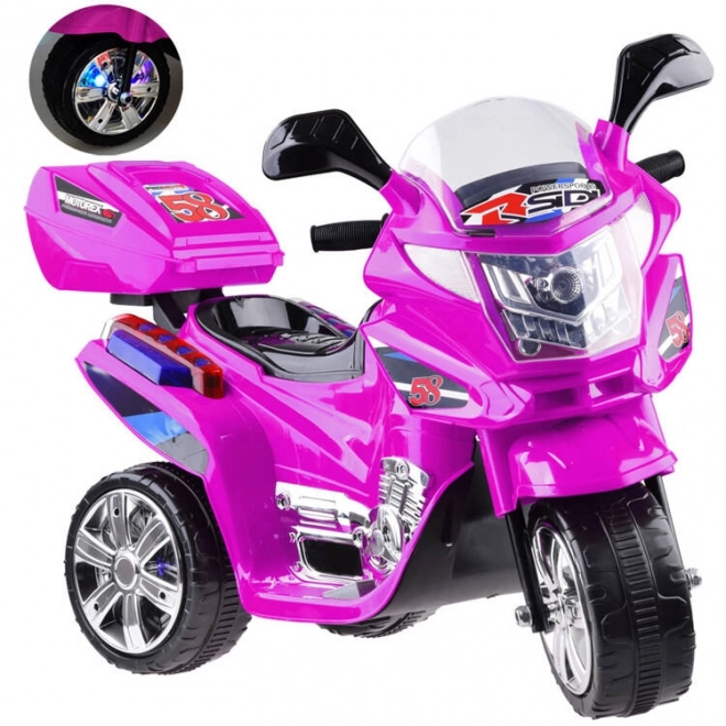Otroški športni motocikel z barvno LED razsvetljavo – Roza