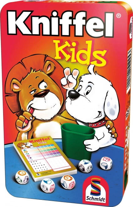 Otroška kockarska igra KNiffel Kids v kovinski škatlici