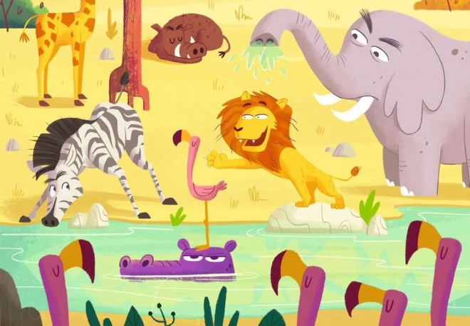 RAVENSBURGER Puzzle&Play: Safari 2x24 kosov