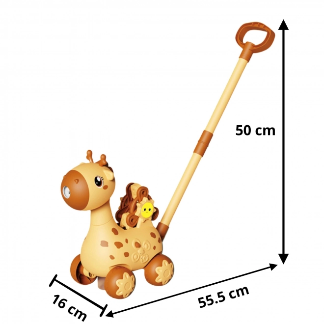 Sprehodna žirafa 2v1 z mehurčkarjem za otroke