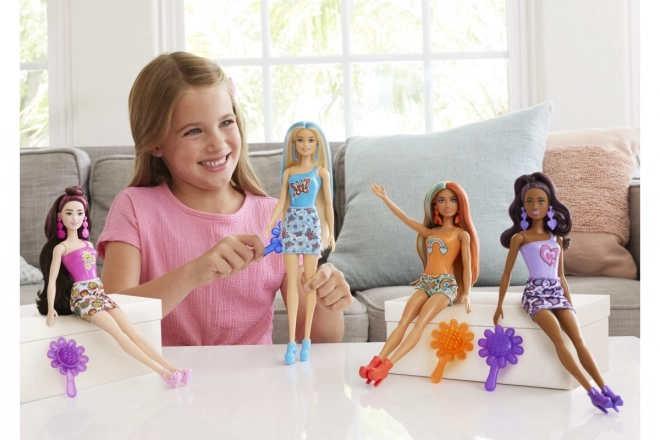 Barbie Color Reveal divje vzorce