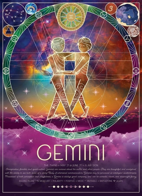 Sestavljanka Znamenje zodiaka Dvojčka 500 koščkov