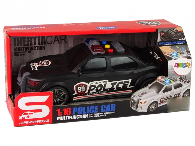Policijski športni avto 1:16 Black Sound