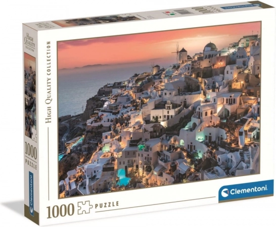 Clementoni sestavljanka 1000 koščkov HQ – odtenki Santorinija