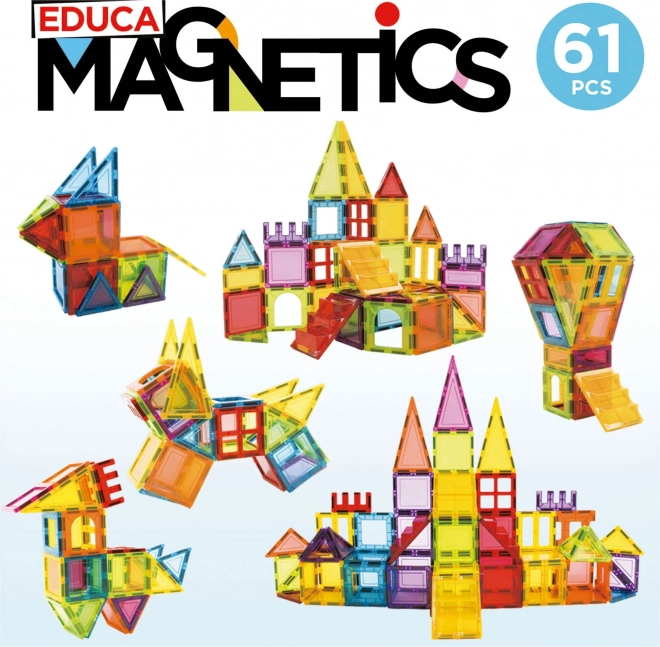 EDUCA Magnetna konstrukcijska igrača Magnetics 61 delov