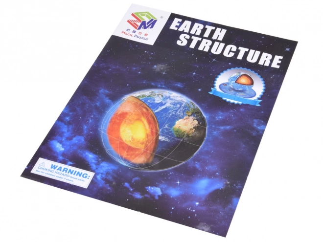3D puzzle Planet Zemlja - Struktura 50 delov