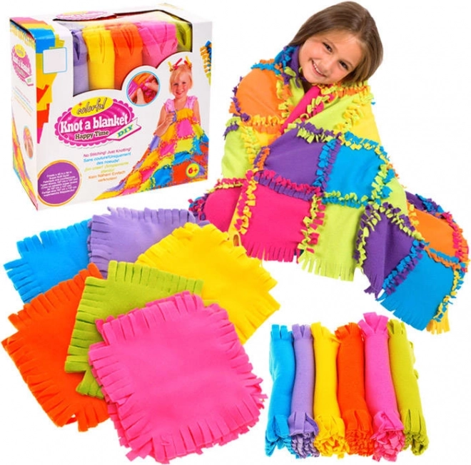 Kreativni DIY komplet za patchwork flis odejo za otroke
