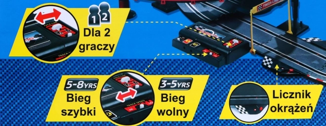 Otroška dirkalna steza z zankami in osvetlitvijo