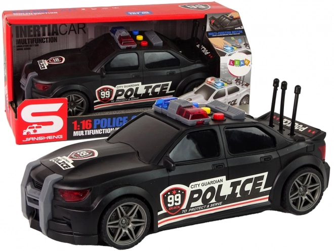 Policijski športni avto 1:16 Black Sound