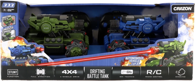 Tanky z oddajanjem pare s svetlobo na daljinsko upravljanje - 2 kosa