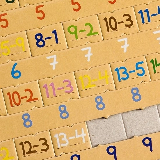 Puzzle Matematika: Odštevanje 81 Delov