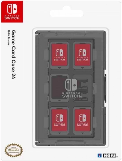 Etui za 24 igralnih kartic za Nintendo Switch – črno