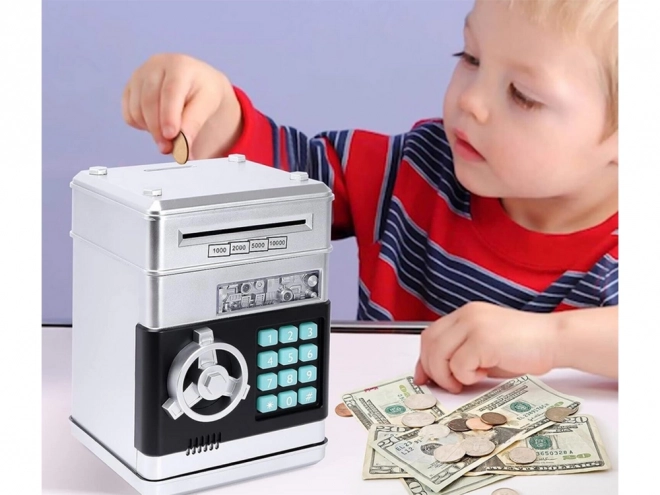 Elektronski sef s kodo za dostop siv