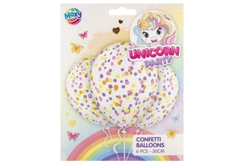 Baloni konfeti 30 cm 6 kosov