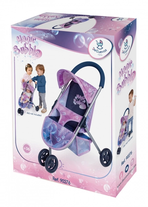 DeCuevas 90276 Športni voziček za punčke trikolesni Magic Bubble 2024 - 55 cm