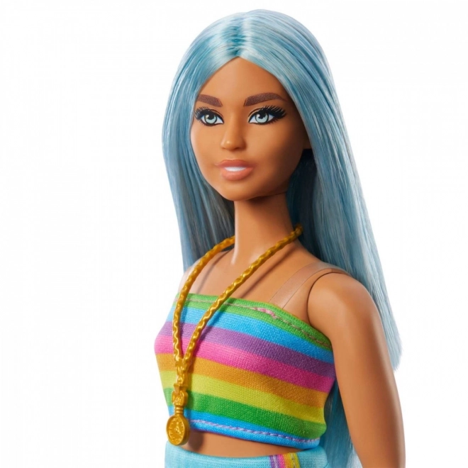 Barbie Fashionistas dolgi modri lasje