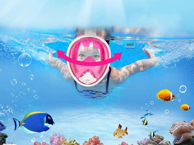 Popolna maska z dihalko za potapljanje in snorkeling S/M SP0762 RO