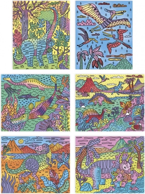 JANOD Maxi pobarvanke Dinozavri