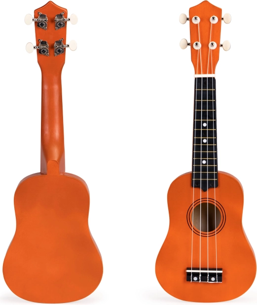Leseno ukulele za otroke s 4 najlonskimi strunami ECOTOYS