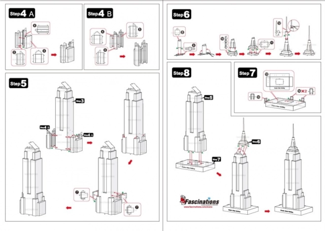 3D kovinski model Empire State Building METAL EARTH