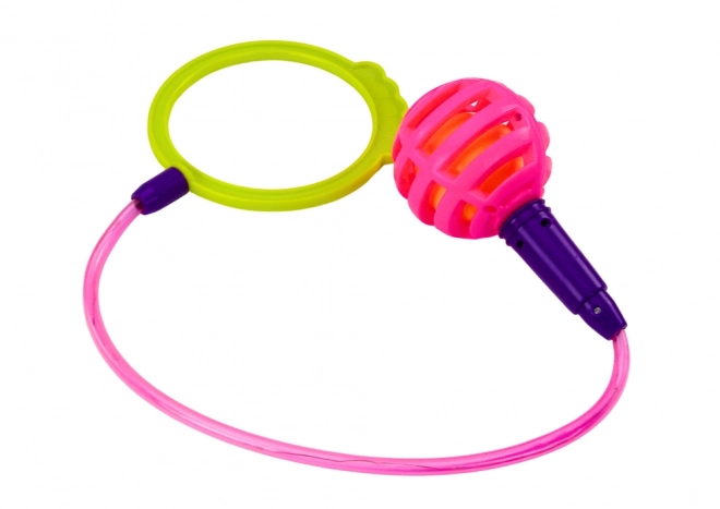 Skákací Skipper Hula Hop na Nozi Roza z LED diodami