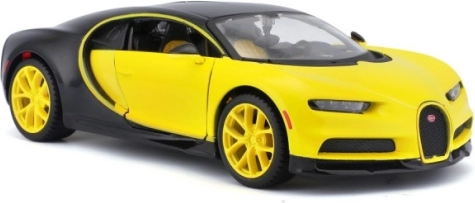 Zbirateljski model BUGATTI Chiron rumeno‑črn 1:24