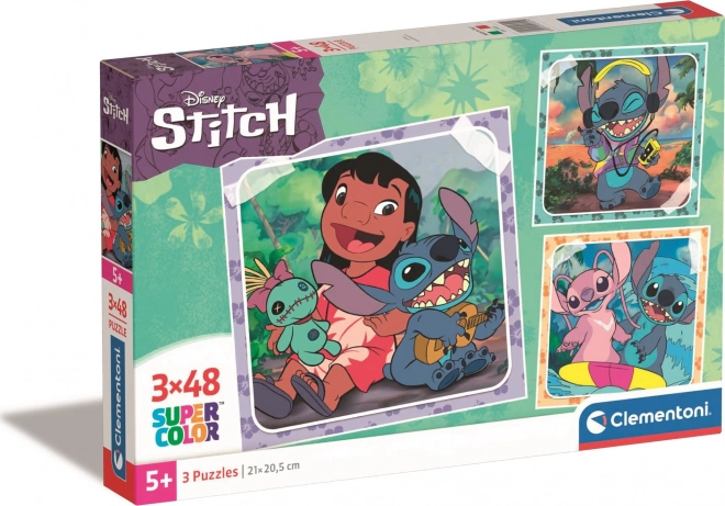 CLEMENTONI Sestavljanka Stitch 3x48 delov