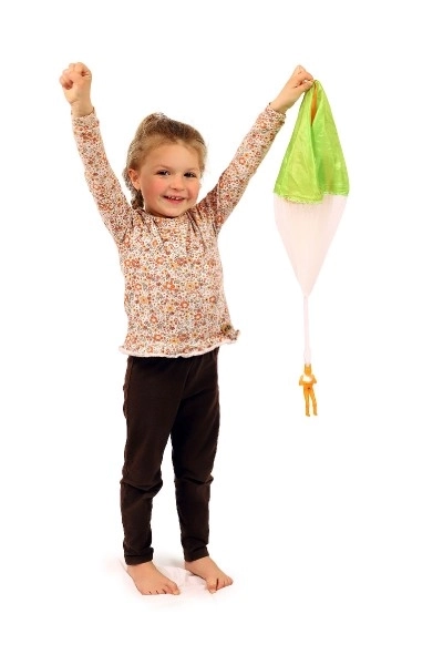 Svetleči padalec s padalom 12 cm